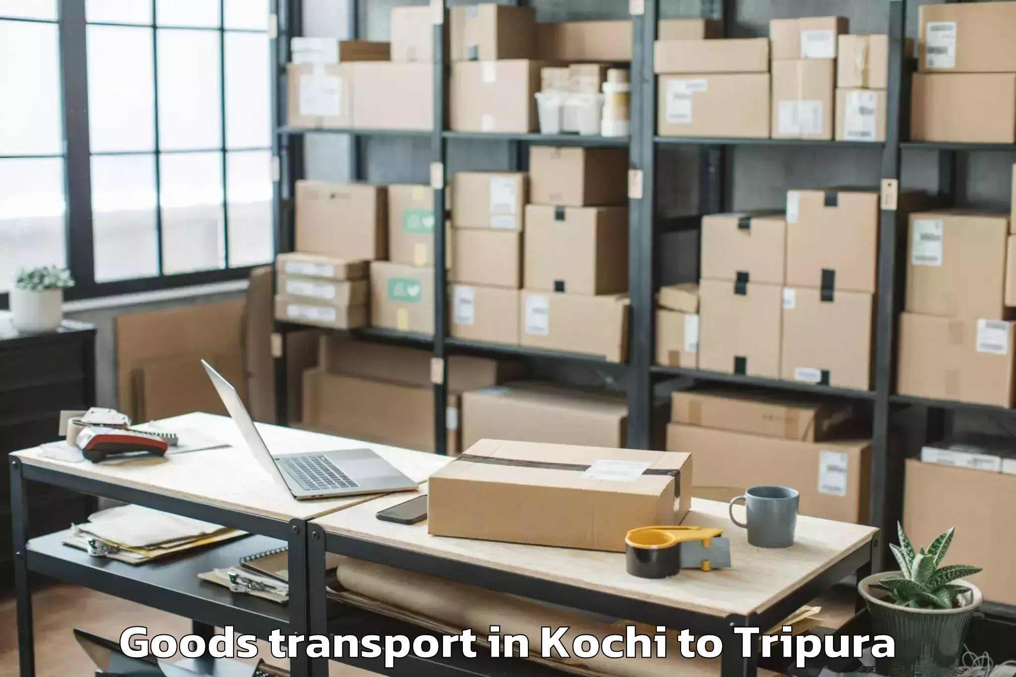 Top Kochi to Kumarghat Goods Transport Available